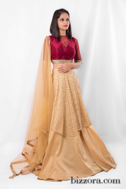 double layer lehenga designs